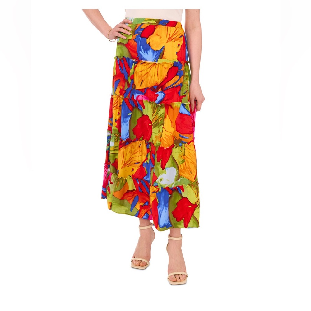 Vibrant Floral Maxi Skirt